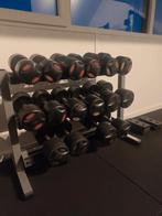 Lifemaxx dumbells/ dumbell set + dumbell rek 12 t/m 28KG, Sport en Fitness, Fitnessmaterialen, Ophalen of Verzenden, Gebruikt