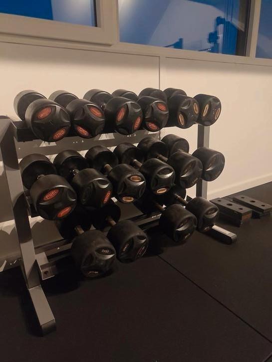Lifemaxx dumbells/ dumbell set + dumbell rek 12 t/m 28KG, Sport en Fitness, Fitnessmaterialen, Gebruikt, Dumbbell, Ophalen of Verzenden