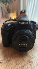 Canon eos 70D met 50mm lens 2x batterij oplader en cameratas, Ophalen of Verzenden, Canon, Geen optische zoom