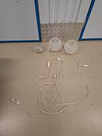 3x Ikea Glazen Bol Lampen met Bloemmotief, Huis en Inrichting, Lampen | Tafellampen, Gebruikt, Vintage, Ophalen of Verzenden, Glas