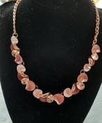 Nieuwe mode ketting in oud roze verstelbaar., Nieuw, Overige materialen, Ophalen of Verzenden, Roze