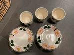 Wild Rose Servies 3 kopjes en twee schotels, Huis en Inrichting, Keuken | Servies, Ophalen of Verzenden, Porselein, Overige stijlen
