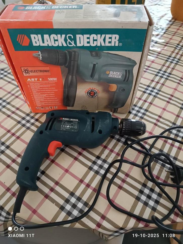 Black &Decker klopboornachine AST 1, Doe-het-zelf en Verbouw, Gereedschap | Boormachines, Gebruikt, Boormachine, 400 tot 600 watt