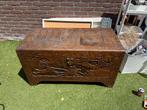 Antieke Indonesische dekenkist, Ophalen, Gebruikt, 50 tot 100 cm, 50 tot 75 cm