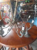 Vintage Metalen Kroonluchter 8 arms, Ophalen of Verzenden