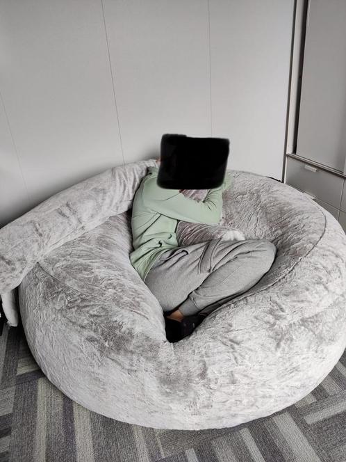 Originele Loungepug/ Big Bertha Original!, Huis en Inrichting, Zitzakken, Zo goed als nieuw, Beige, Ophalen