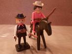Vintage playmobil 3581 sheriff en cowboy, Complete set, Gebruikt, Ophalen of Verzenden