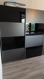 Garderobekast met schuifdeuren en ladekasten, Huis en Inrichting, Overige materialen, 200 cm of meer, Ophalen of Verzenden, Zo goed als nieuw