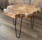 Mooie bijzettafel, dik stevig blad, Huis en Inrichting, Tafels | Bijzettafels, Ophalen, Zo goed als nieuw, 55 tot 75 cm, 45 tot 60 cm