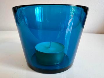 Vintage Orrefors Art Glass Vaas ‘FUGA’ Turquoise Palmqvist beschikbaar voor biedingen