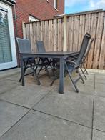 Bellagio tuinset- tafel en 4 stoelen -antraciet, Tuin en Terras, Ophalen, Gebruikt, Aluminium