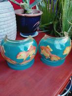 Vintage goudvissen vissenkom 3D effect boekensteunen, Ophalen of Verzenden