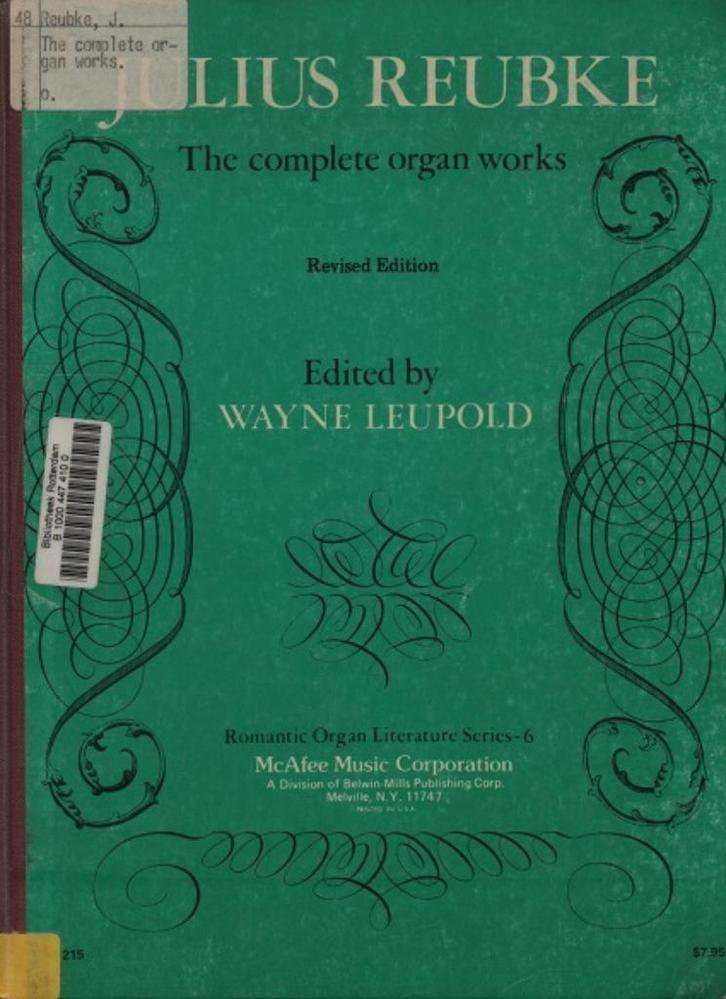 Julius Reubke Orgel werken, Muziek en Instrumenten, Bladmuziek, Gebruikt, Artiest of Componist, Klassiek, Orgel, Ophalen of Verzenden