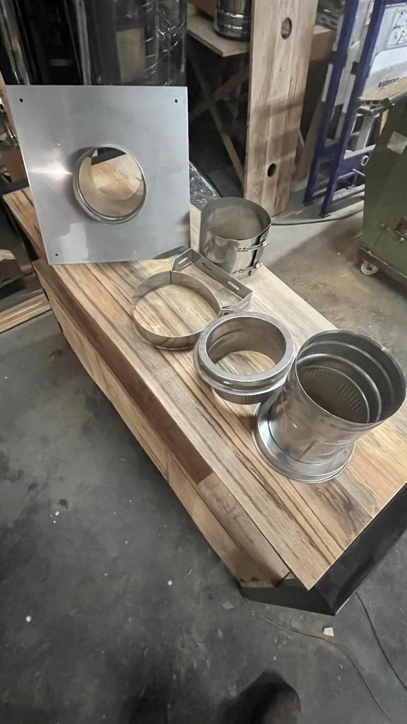 Houtkachel / rookkanaal accessoires, buizen, etc., Doe-het-zelf en Verbouw, Ventilatie en Afzuiging, Gebruikt, Afzuiger, Ophalen of Verzenden