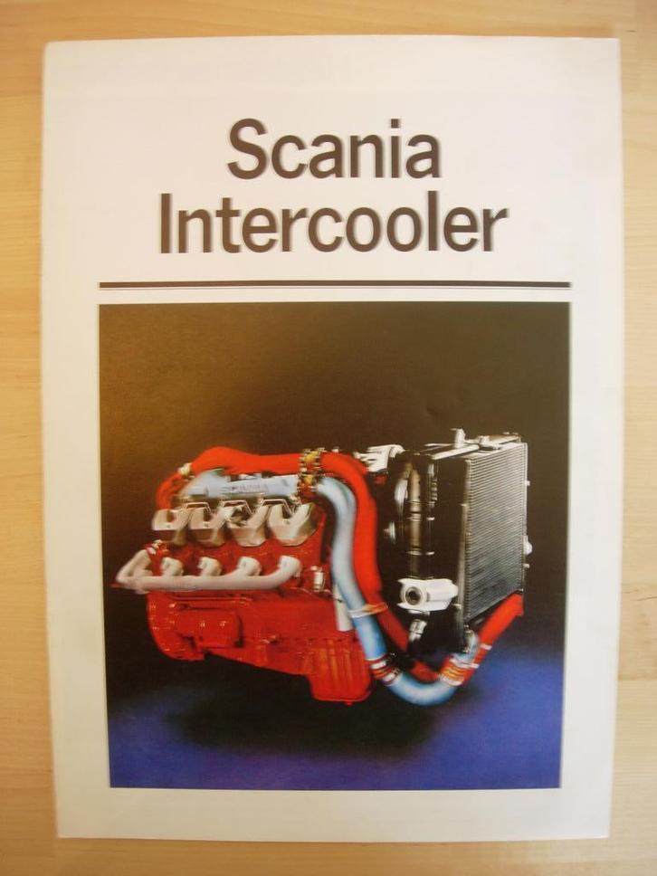 Scania Intercooler Motor Brochure 1982 – 142 112 82 V8, Boeken, Auto's | Folders en Tijdschriften, Zo goed als nieuw, Overige merken