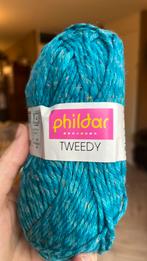 Phildar tweedy turquoise 6 bollen, Ophalen of Verzenden, Zo goed als nieuw, Breien of Haken, Wol of Garen