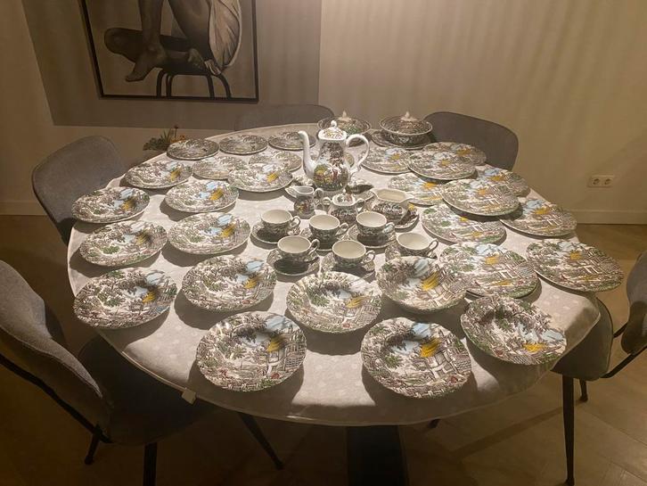 Myott the Hunter set., Antiek en Kunst, Antiek | Servies compleet, Ophalen