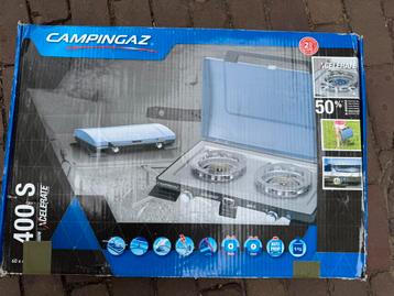 Campingaz 2 pits Gasfornuis inclusief pannenset. beschikbaar voor biedingen