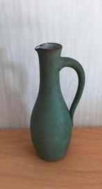 Blauwgroene kruik of vaas vintage keramiek, Huis en Inrichting, Woonaccessoires | Vazen, Overige kleuren, Aardewerk of Porselein