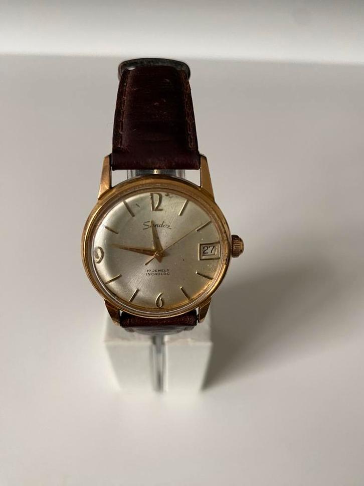 Vintage Sandoz Polshorloge - Verguld, Sieraden, Tassen en Uiterlijk, Overige Accessoires, Gebruikt, Ophalen of Verzenden