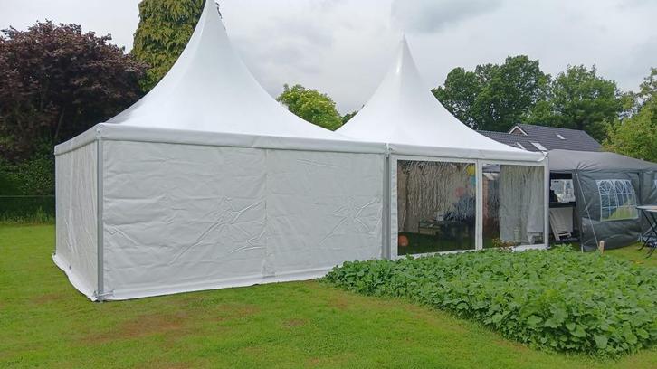 Te huur pagodetenten 4x4 en 5x5 meter, Tuin en Terras, Partytenten, Ophalen