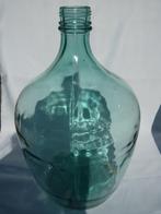 Mandenfles glas, Huis en Inrichting, Woonaccessoires | Vazen, Overige kleuren, Ophalen of Verzenden, Minder dan 50 cm, Glas