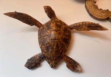 Handgemaakte houten schildpad voor aan de wand - GROOT beschikbaar voor biedingen