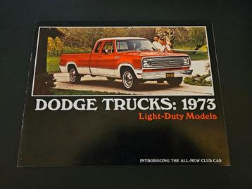 Brochure Dodge Trucks Light-Duty 1973 USA  beschikbaar voor biedingen