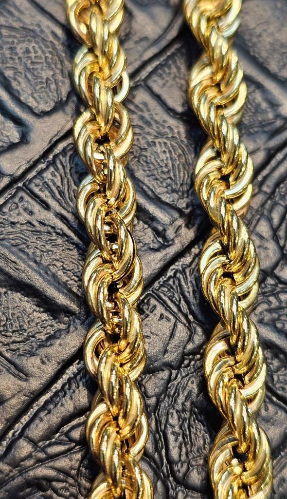 Prachtige rope chain 14karaat Gouden ketting, Sieraden, Tassen en Uiterlijk, Kettingen, Nieuw, Goud, Goud, Ophalen of Verzenden