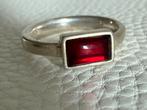 M029/Zilveren ESPRIT ring met Rode Steen 16 3/4, Gebruikt, Verzenden, Kleiner dan 17, X