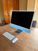 Apple iMac 24” BLAUW | 4x USC-c | ethernet | als nieuw, Computers en Software, Apple Desktops, Ophalen, 256 GB, 24", IMac