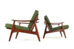 Vintage easy chair fauteuil stoel gestoffeerd, Hout, -, -, Vintage