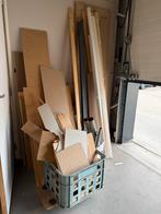 Restpartij Hout/Plaat materiaal, Doe-het-zelf en Verbouw, Hout en Planken, Ophalen, Gebruikt, Minder dan 25 mm, Overige typen