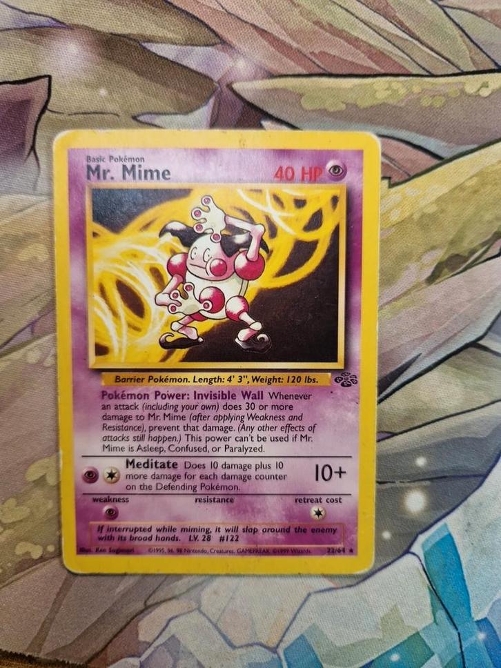 Mr Mime 22/64 Jungle 1999 Wotc, Hobby en Vrije tijd, Verzamelkaartspellen | Pokémon, Ophalen of Verzenden