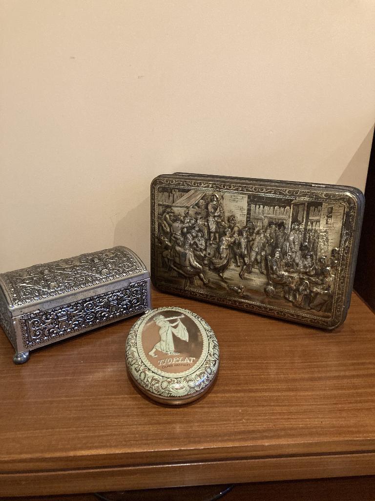 Set vintage blikken, Ophalen of Verzenden, Gebruikt, Overige