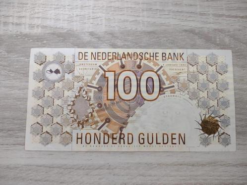 Biljet 100 gulden Steenuil, 1992, Postzegels en Munten, Bankbiljetten | Nederland, 100 gulden, Ophalen of Verzenden