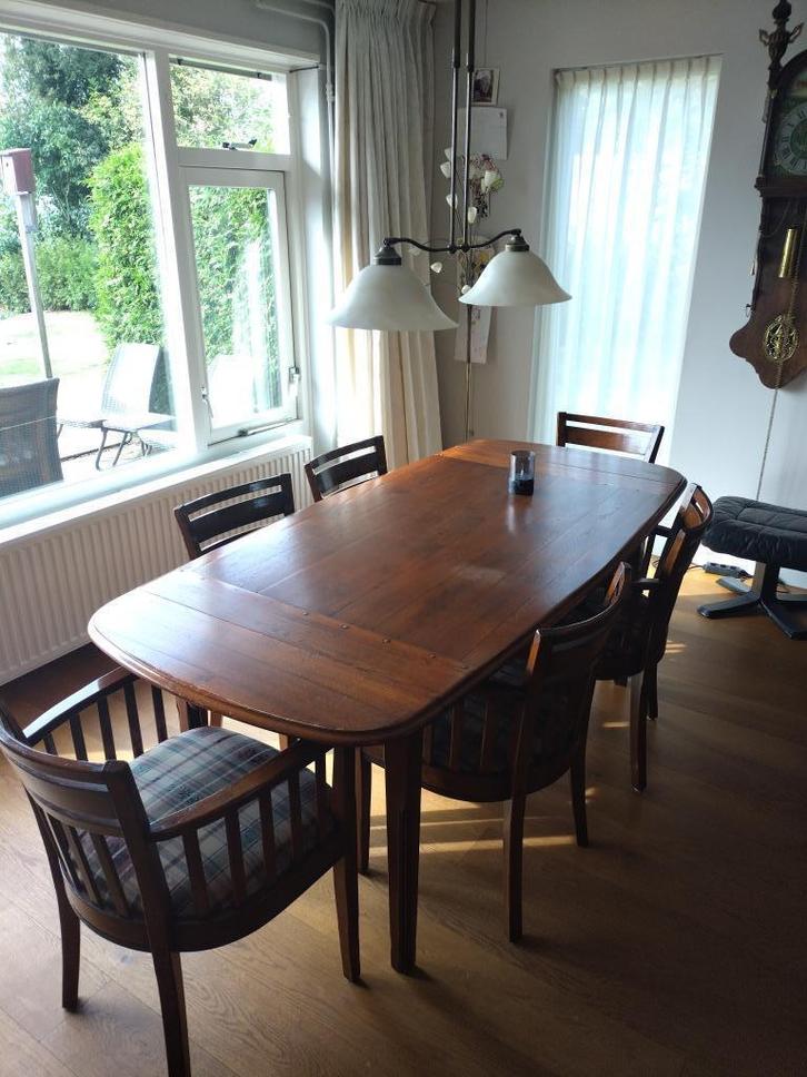 Ophalen : (Eethoek*)  6 armstoelen, Huis en Inrichting, Complete eetkamers, Gebruikt, 4 tot 6 stoelen, Ophalen