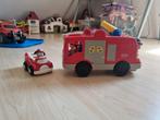 Little people brandweerauto en klein autotje, Ophalen of Verzenden, Zo goed als nieuw, Auto of Voertuig, Met geluid