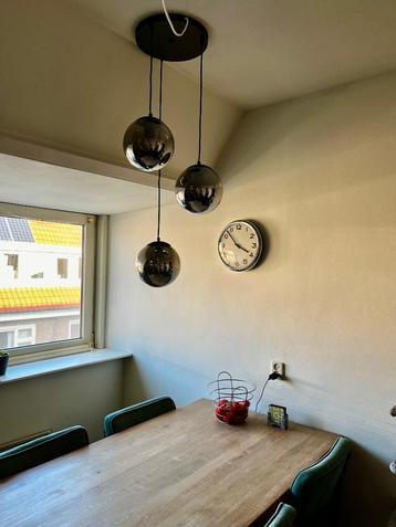 Pallon Art deco hanglamp zwart met smoke glas