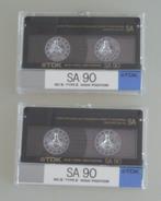 2 TDK SA90 High Bias Precision Anti-Resonance cassettebandje, Gebruikt, Overige genres, Origineel, Verzenden