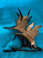 Retro Koperen Zwanen Wanddecoratie, Ophalen of Verzenden