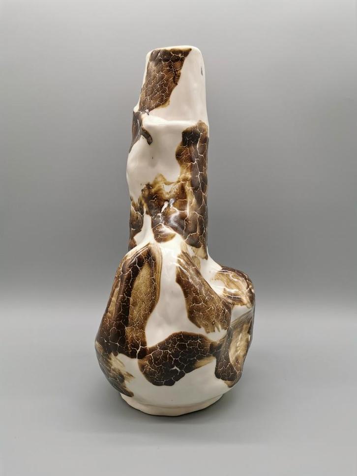 Zeer grote retro vintage Pegomas vaas B. Chuffin Mid Century, Antiek en Kunst, Antiek | Keramiek en Aardewerk, Verzenden