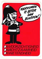 Sticker brandweer (3) Onvoorzichtig- onachtzaam onwetendheid, Verzamelen, Stickers, Verzenden, Zo goed als nieuw, Overige typen