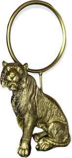 Tijger Spiegel Goud kleur rond van merk Housevitamin.((NIEUW, Huis en Inrichting, Woonaccessoires | Spiegels, Ophalen, Nieuw, Rond