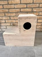 Parkieten blok, Ophalen, Zo goed als nieuw, Hout, Vogelkooi