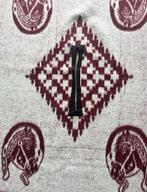 Peru Wollen Poncho / Deken - Paardenmotief, Kleding | Dames, Jassen | Winter, Ophalen, Zo goed als nieuw, Wit