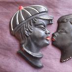 Zwart Keramiek Kopjes Jongen en Meisje, Antiek en Kunst, Verzenden