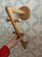 Licht houten wandkapstok met 6 knopjes, Wandkapstok, Gebruikt, Ophalen of Verzenden, Minder dan 100 cm