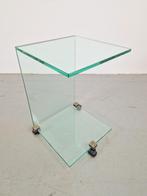 Regency Peter Ghyczy bijzettafel side table Pioneer TC glas, 45 tot 60 cm, Minder dan 55 cm, N, Vierkant