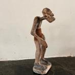 Oud houten beeldje van een oude man, Antiek en Kunst, Kunst | Beelden en Houtsnijwerken, Ophalen of Verzenden